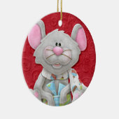 Te Cute Kerstmis-feestdag Keramisch Ornament (Rechts)