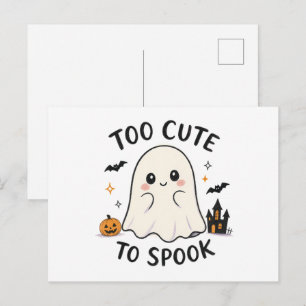 Te Cute Om Geesten Te Laten Schrikken Halloween Il Briefkaart