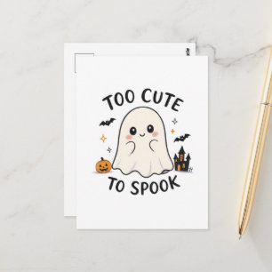 Te Cute Om Geesten Te Laten Schrikken Halloween Il Briefkaart