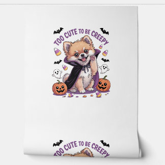 Te cute om griezelig te zijn Halloween T-shirt PNG Behang