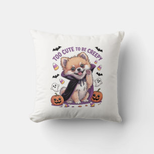 Te Cute om Griezelig te zijn Halloween T-shirt PNG Kussen