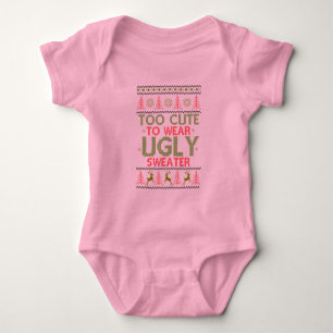 Te Cute Om Lelijke Trui Te Dragen Baby Meisje Romper