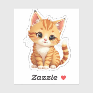Te Cute om Serieus te Zijn – Grappige Kitty Sticke Sticker