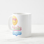 Te Cute om Single Te Zijn Emoji Mok (Voorkant links)