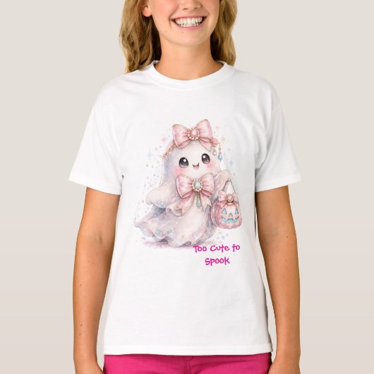 Te Cute om Spook Ghost Halloween T-shirt (Voorkant)
