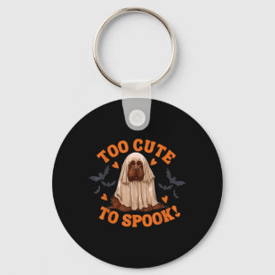 Te Cute Om Te Laten Schrikken Bruine Newfoundlande Sleutelhanger