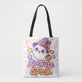Te cute om te laten schrikken Cute Ghost Halloween Tote Bag