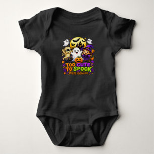 Te Cute Om Te Laten Schrikken Cute Halloween Baby Romper