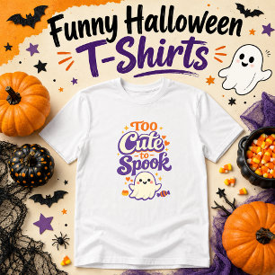 Te cute om te laten schrikken Cute Halloween Geest T-shirt