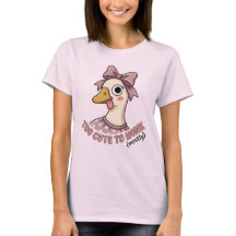 Te Cute om te Toeteren Gans T-shirt, Cadeau voor B