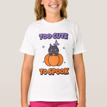 Te Cute om te Verschrikken Zwarte Kat Kids Hallowe