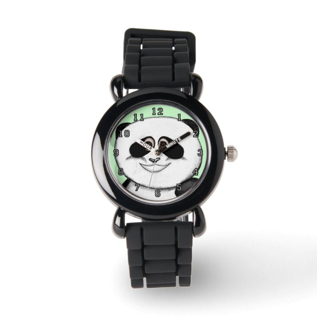 Te Cute Panda Beer Horloge (Voorkant)