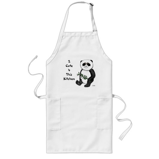 Te Cute Panda Beer Lang Schort (Voorkant)