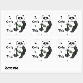 Te Cute Panda Beer Vierkante Sticker (Vel)