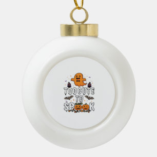 Te Cute Spook Halloween Oranje Geest Pompoenen Vle Keramische Bal Ornament