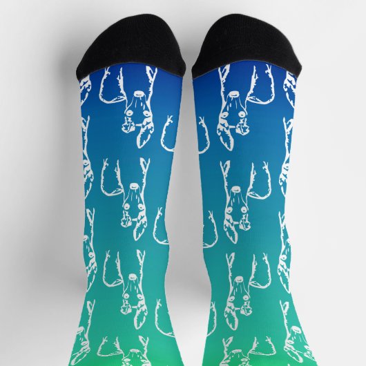 Te cute witte Italiaanse Greyhounds Sokken (Top)