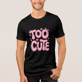 Te Cuteo Esthetische Roze Bubble Letter Grafische  Tri-Blend Shirt