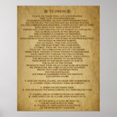 TE DEUM PRAYER POSTER (Voorkant)