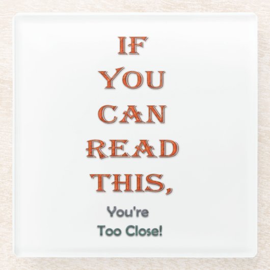 Te dicht glazen onderzetter (Voorkant)