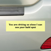 Te dicht voor comfort bumpersticker (Op auto)