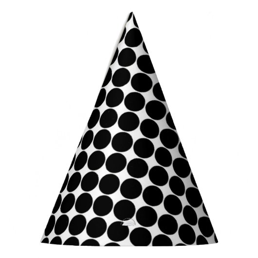 Te dichtbij Black Stippen Party Pet Feesthoedjes (Links)