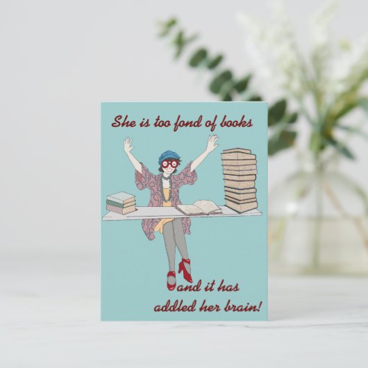 Te Dierbaar van Boeken Briefkaart (Staand voorkant)