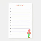 Te doen dingen en bloemen te horen post-it® notes (Voorkant)