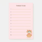 Te doen dingen en keukenkat met tabby post-it® notes (Voorkant)