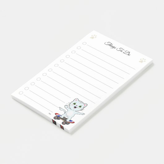 Te doen dingen en skatkat te koelen post-it® notes (Schuin)