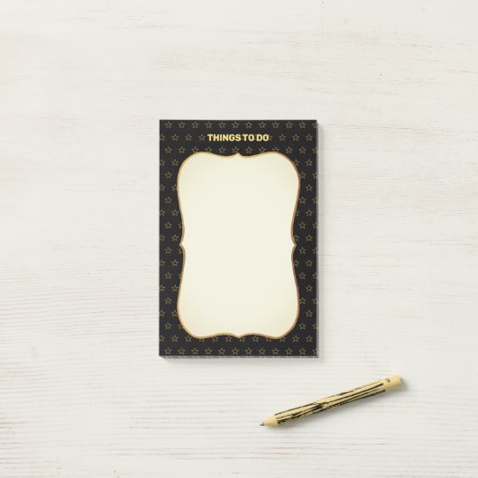 Te doen dingen en Star-patroon Post-it® Notes (Op bureau)