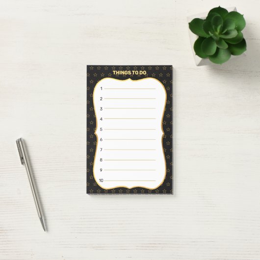 Te doen dingen & Star Pattern-lijst Post-it® Notes (Kantoor)