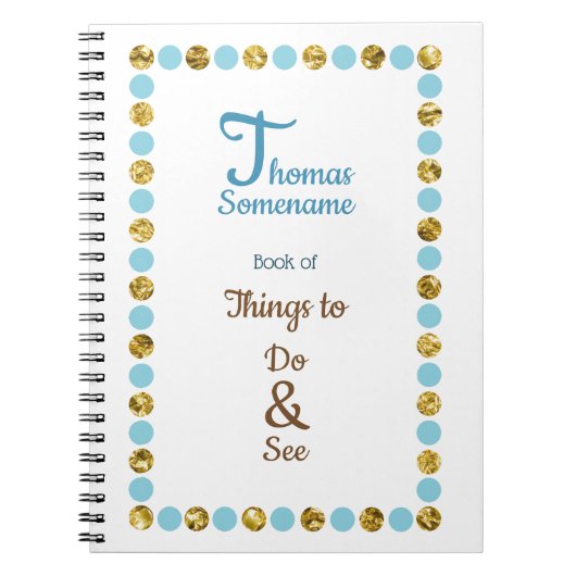 Te doen en te zien notitieboek (Voorkant)