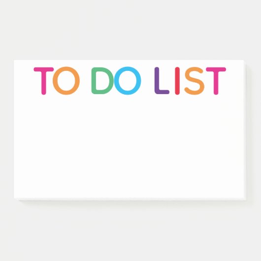 Te doen lijst Bright veelkleurig 10 x 6 Post-it® Notes (Voorkant)