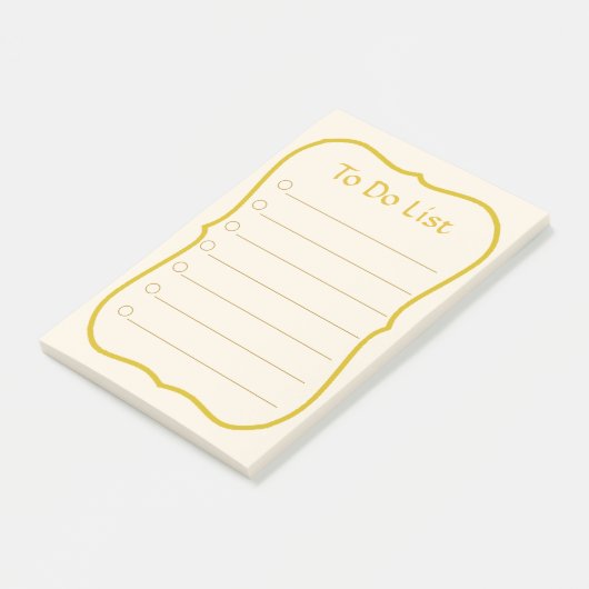 Te doen Lijst & Golden Lijst Post-it® Notes (Schuin)