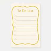Te doen Lijst & Golden Lijst Post-it® Notes (Voorkant)