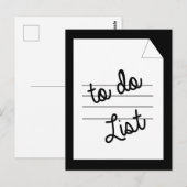 Te doen lijst grapje herinnering briefkaart (Voorkant / Achterkant)