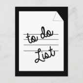Te doen lijst grapje herinnering briefkaart (Voorkant)