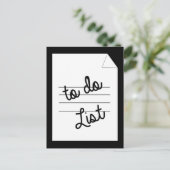 Te doen lijst grappige herinnering briefkaart (Staand voorkant)