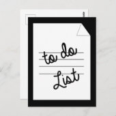 Te doen lijst grappige herinnering briefkaart (Voorkant / Achterkant)
