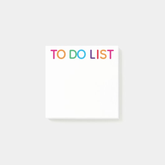Te Doen Lijst Helder Meerkleurig 3 x 3 Post-it® Notes (Voorkant)