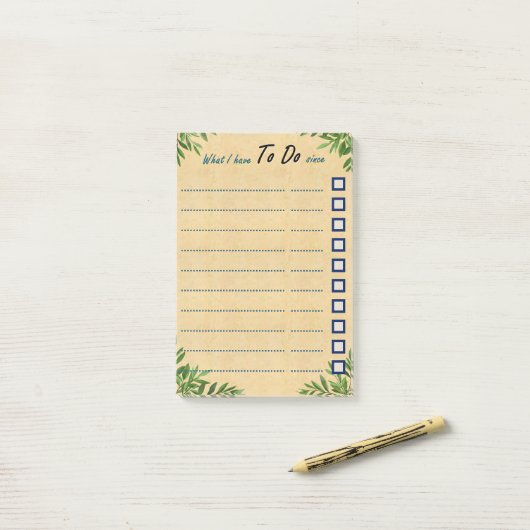 Te doen Lijst met Since datum Post-it® Notes (Op bureau)