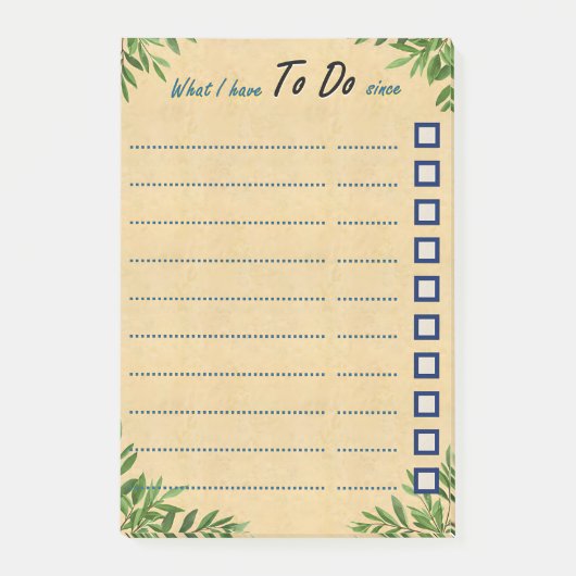 Te doen Lijst met Since datum Post-it® Notes (Voorkant)