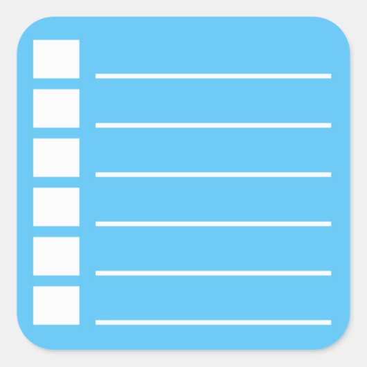 Te doen lijst met Uitchecken Vierkante Sticker (Voorkant)