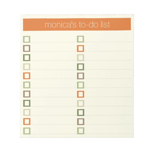 Te doen lijst - modern kleurrijk ontwerp notitieblok (Voorkant)