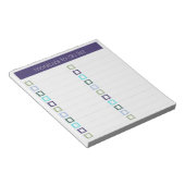 Te doen lijst - modern kleurrijk ontwerp notitieblok (Schuin)