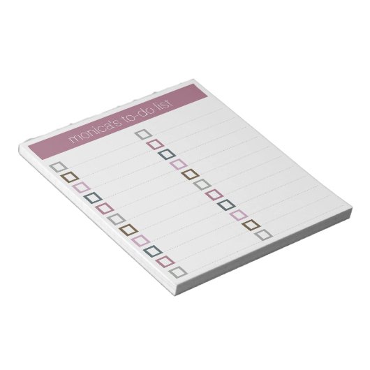 Te doen lijst - modern kleurrijk ontwerp notitieblok (Schuin)