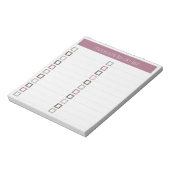 Te doen lijst - modern kleurrijk ontwerp notitieblok (Linkerzijde)