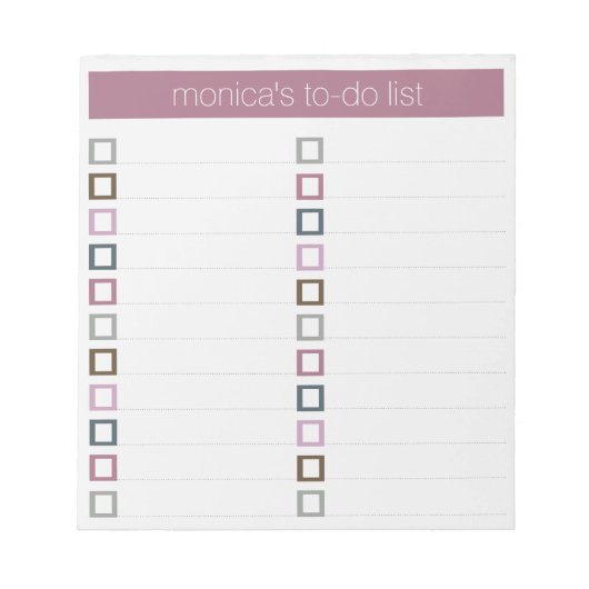 Te doen lijst - modern kleurrijk ontwerp notitieblok (Voorkant)