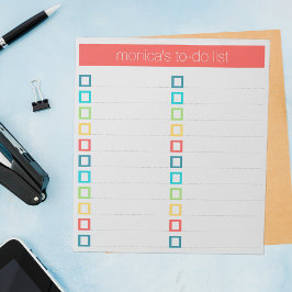 Te doen lijst - modern kleurrijk ontwerp notitieblok