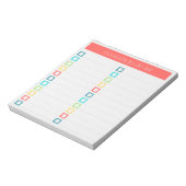 Te doen lijst - modern kleurrijk ontwerp notitieblok (Linkerzijde)